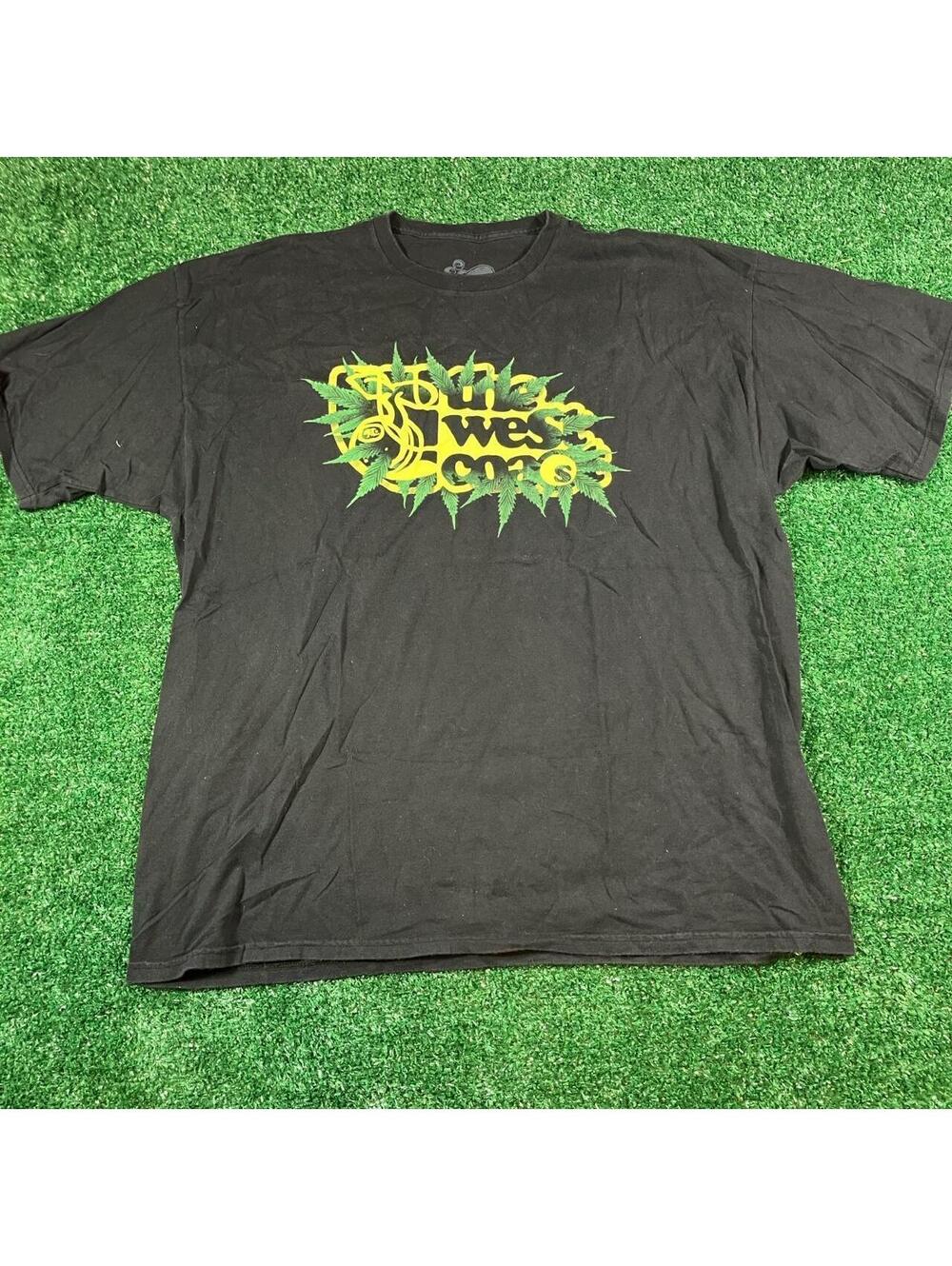 Y2K skate needless the West coast 420 Black shirt skater skateboarding Americana